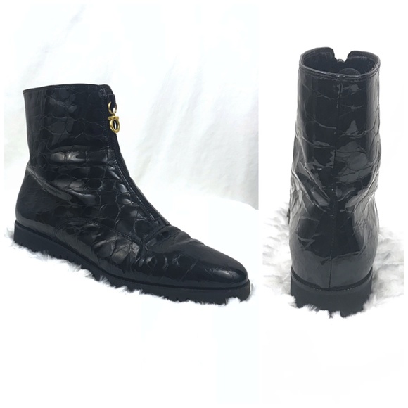 Salvatore Ferragamo Croc Booties - Picture 2 of 8